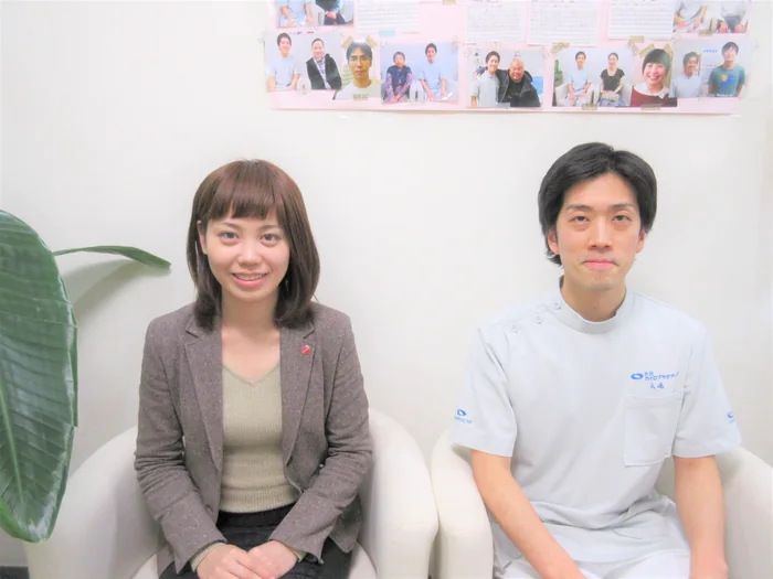 ご来院いただいたお客様と院長
